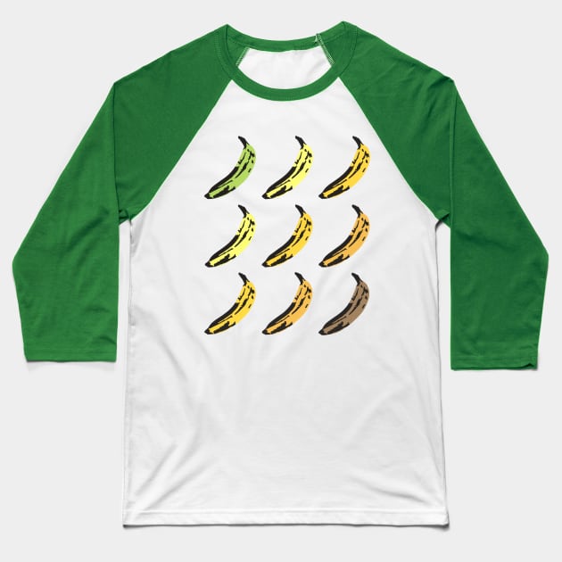 Bananas (15 Minutes of Fame) Baseball T-Shirt by MinimalFun